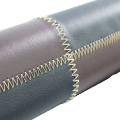 Tube rangement½ queue billard cuir noir et marron