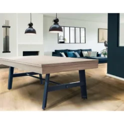 Une table style industriel qui se transforme en vrai billard