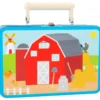 Valise ferme et puzzle